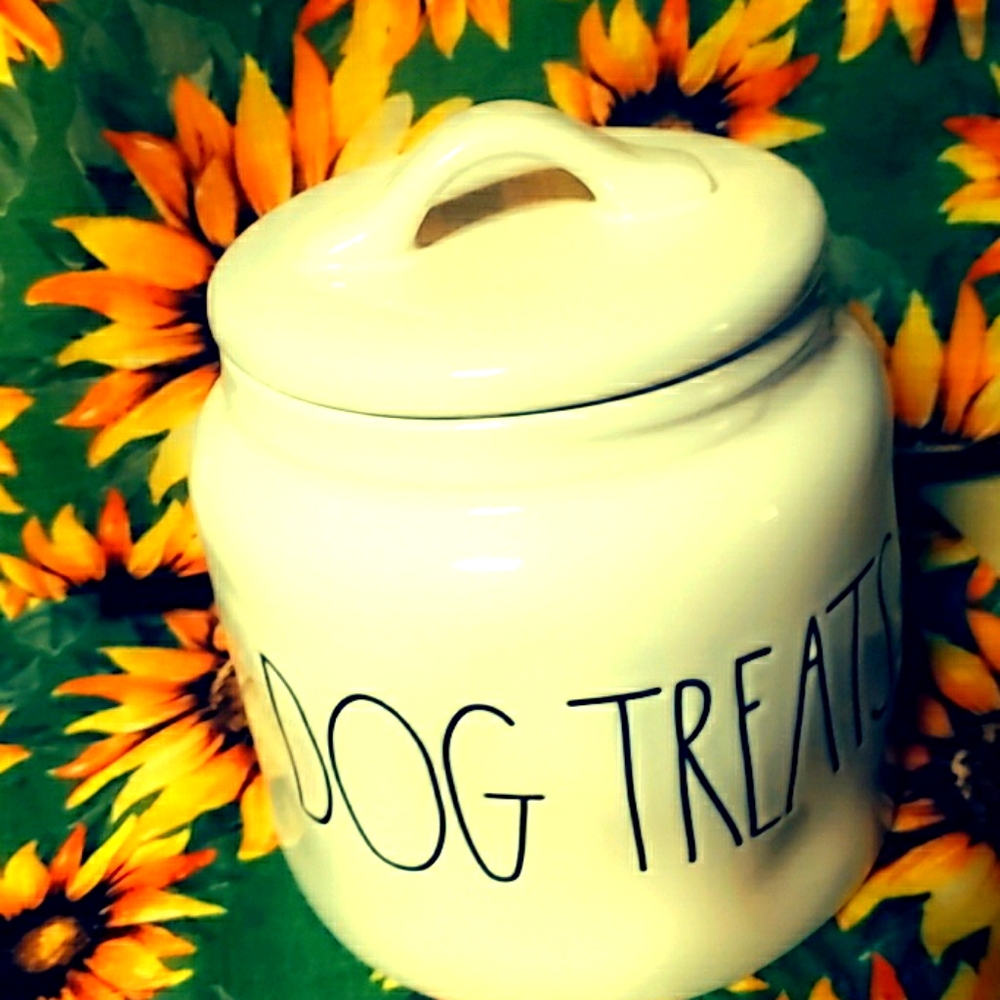 Rae Dunn "Dog treats" jar and